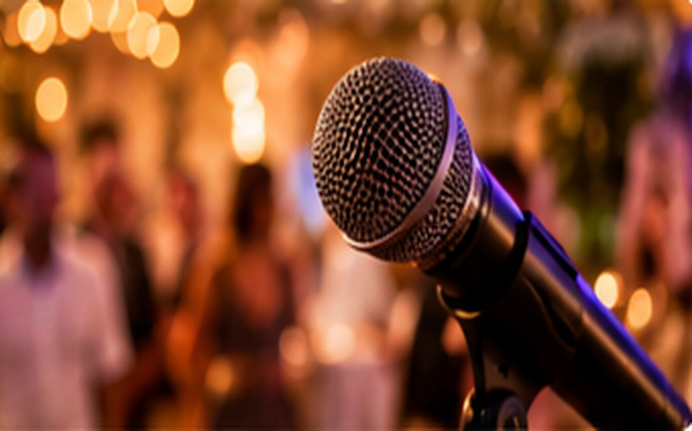 Microphone prêt pour une animation