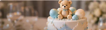 Gâteau de baptême avec ourson